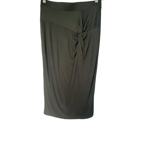 Gibson Women's Black Pull-On Midi Skirt with Front Knit Size M NWT - Picture 1 of 5